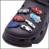 Schuhteile Zubehör Schuhe PVC Racing Car Decoration Charm Buckle Jibitz für Croc Charms Clog Knöpfe Stifte Ablieferung Mix zufällig