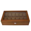 Watch Boxes & Cases Wooden Box Simple Storage Collection Men's And Women's Mechanical Display Case With Lock Large-capacityWatch