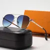 Groothandel designer zonnebrillen Origina ronde Bril Outdoor Shades Metalen montuur met doos.