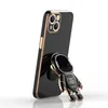Coque de téléphone d'astronaute galvanisée en 3D, étui de support antichoc pour iPhone 15 14 11 12 13 Pro Max Plus
