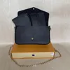 Women Messenger Leather Handbag Bag Evening Box Original Box عالية الجودة من زهرة الداما تاريخ تاريخ التسلسل الرقم التسلسلي الأنماط المنقوشة معلقة حقيبة الاستمالة