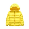 Winter Kids Boys Jackets Fashion Soild Color Down For Girls Warm Jacket Children with Hood Kids Jacket J220718