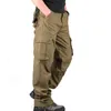 Pantalones de hombre Cargo Casual Multi bolsillos militar táctico prendas de vestir exteriores ejército pantalones rectos pantalones largos ropa 220827