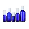 Lege verpakking groene blauwe fles witte schroefdeksel etherische olie stalen roller flesjes Draagbare navulbare cosmetische verpakking container 5ml 10ml 15ml 20ml 30ml 50ml 100ml