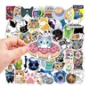 Impermeável 10/30 / 50 pcs gato bonito adesivos Kawaii Decalques Animais Decalques Laptop Telefone Scrapbook Diáltico Garrafa de Água Graffiti Aesthetic Adesivo Autocolante