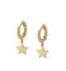 Cuelga candelabro Vintage oro relleno pendientes Luna estrella Cruz colgante Piercing pendiente Boucle D Oreille mujer joyería al por mayor colgante