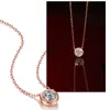 925 Silver Necklace Pendant Round Cut 1.0ct D Color White Moissanite Pass Diamond Test for Women Elegant Necklace