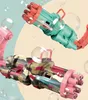 야외 재생 스프링커를위한 아이 자동 버블 기계 장난감 여름 어린이 장난감 소년 소녀 생일 선물 W4