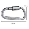 5pcs D-Ring-Verriegelung Carabiner Outdoor Screw Lock Schnalle Travel Kit Campingausrüstung Aluminium Schlüsselbund J220713