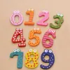10pcs Montessori babynummer koelkast koelkast magnetische figuur stick wiskunde 26 pc's brief houten wiskunde educatief speelgoed voor kinderen
