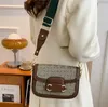 Women Brown Messenger Cross Body Shoulder Bags With Two Long Strap Luxury Designer Leather Purses Handbags Fashion Lady Winter M Wallet Hight Quality Crossbody S Bag