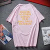 Grappig goede seks geen stress één boo no ex kleine cirkel grote checks t shirt letter print t -shirt back back eu size100% katoenen shirt 220526