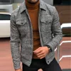 Męskie kurtki męskie Casual Classic Plaid Flaid Jacket Slim Fit Autumn Winter Coats Stroje