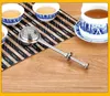 Ny tepårkula Tryck TEA INFUSER Löst bladverktyg Herbal Teskoon Filter Diffuser Home Kitchen Bar Drinkware rostfritt stål