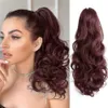 Pferdeschwanz-Clip-in-Haarverlängerungen, tiefschwarz, braun/blond, 4 Farben, Haarverlängerung mit Krallenclip