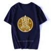 Herren T-Shirts Delessed Meditation Yoga Zen spiritueller Frieden Damen Blau T-Shirt Männer Baumwolle O-Neck T-Shirt Hip Hop Tees Streetwear Harajuku