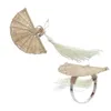 Rattan servett ringer handgjorda servettspännehållare sommarbröllopsbord middag D43948