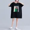 T-shirt feminina tamanho grande 5xl 6xl 7xl Mulheres de manga curta de verão