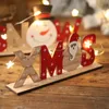 Kerstdecoraties WOUTEN Kerstmis Snow Noel Letter Tafel ornamenten Merry Party Decor for Home 2023 Naviidad Gifts Favchristmas