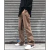 Modieuze Patchwork Cargo Flared Pants Khaki Black Splash Ink Wide Leg Pant Hip Hop Graffiti Broek Mannen 220325