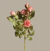 Decorative Flowers 5 Heads Retro rose Artificial Flower Home Decor Ornament Small Roses