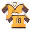 Nik1 Vintage Dusters Hockey Jersey 42 Jim O'Brien 7 GoldThorpe 18 Brian Lee Binghamton Broome Broderi Sewing Jerseys Anpassade namn och nummer
