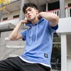 Browon False Two T -shirt herthirt herenkappen kappen Casual Loose Summer Solid Color Stitching Cotton Top T -shirt 220608