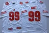 NCAA Football Wisconsin Badgers College 23 Jonathan Taylor Jersey 16 Russell Wilson 99 JJ Watt University All Stitched Team Red White For Sport Fans Breathable High