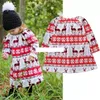 Weihnachten Baby Mädchen Kleid Kinder Weihnachten Hirsch Elch Druck Prinzessin Kleider 2018 Herbst Mode Kinder Kleidung 2 Farben