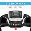 Opvouwbaar 12.8 km / h Huishoudelijke Gym Treadmill Running Machine met LED-display Safe Bar Folding Motorized Treadmill