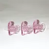 narghilè Ciotole di vetro a forma di cuore per pipe ad acqua Bong Oil Dab Rigs Accessori per fumatori Adattatori di vetro Punte di quarzo raccoglitore di cenere 14mm