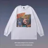 TKPA American Street Cartoon Long Sleeve T-shirt för män och kvinnor ins hiphop mode lösa casual par kläder