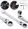 Flex Head Ratcheting Wrench SetCombination Ended Skinker Kits Chrome Vanadium Steel Hand Tools Socket Key Ratchet Set 2204287520372