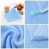 25*25cm Square Wipe Faces Towel Solid Color Children Towel Bamboo Fiber Wiping Hands Towels With Hook Absorbent Face Wash Rag BH6491 TYJ