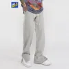 UNCLEDONJM Hip hop pantalon de couleur unie pantalons décontractés hommes pantalons de mode simple vêtements de rue pantalon droit ample pantalons de survêtement 220622