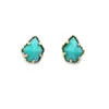 Stud Coloful RGB Prism Crystal Stone Inlay Copper Pentagon Earrings Optical Glass Triangular Mini Women Fashion Gift Jewelry Moni22
