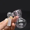 Glass Bong Ash Catcher skålbubbler för tornadohoppning 10mm 14mm 18mm manlig kvinnlig kalebass form percolator downstem med fast rör dab rigg