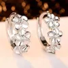 925 argent romantique prune bossom cristal boucles d'oreilles pour femmes créateur de mode fête accessoires de mariage bijoux cadeaux