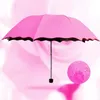 Volledige automatische paraplu Rain Women Men Men 3 Vouwend licht en duurzame sterke paraplu's kinderen regenachtige zonnige paraplu's 6 kleuren door zee JLB15475