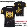 TCHAD t-shirt personnalisé gratuit bricolage nom numéro tcd pays t-shirt nation drapeau td arabe tchadien tchad français arabe imprimer p o vêtements 220620