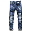 Hommes Rips Stretch Noir Designer Jeans Mode Slim Fit Lavé Moto Denim Pantalon Jean à panneaux pour hommes skinny Hip HOP Pantalon A16 pantalon nouvelle taille de vente 30-38