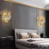 شاسيه شمعدان كريستال فاخر جديد مصباح الجدار هيكل إضاءة الذهب لغرفة نوم غرفة المعيشة غرفة المعيشة الممر