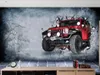 high quality material 3D wallpaper mural car stereoscopic for walls coffee bar HD printing photo plant leaf mural backdrop wallpapers