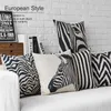 Cuscino/Cuscino decorativo Nordic Black White Zebra Cover Cuscino geometrico leopardato Decorativo per la casa Divano da ufficio FederaCuscino/Decorativo
