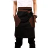 Unisex Japanese Apron Waist Denim Apron Barista Vintage Half Apron Cooking Aprons Men Pinafore 201007