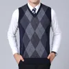Marque de mode pull pour hommes pulls plaid Slim Fit pulls tricoté gilet automne Style coréen décontracté hommes vêtements 220811