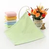 25*25cm Square Wipe Faces Towel Solid Color Children Towel Bamboo Fiber Wiping Hands Towels With Hook Absorbent Face Wash Rag BH6491 TYJ