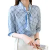 Women's Blouses & Shirts Fashion Woman 2022 Summer Short Sleeve Women Striped Blouse Shirt Office Work Wear Womens Tops And