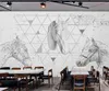 3D Murals Wallpaper European fashion white brick restaurant bar background wall living room wall stickers decorations