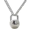 Pendentif Colliers Vendre Or Argent Couleur Alliage Hommes Barbell KettleBell Collier Pour Homme Sport Fitness BijouxPendentif